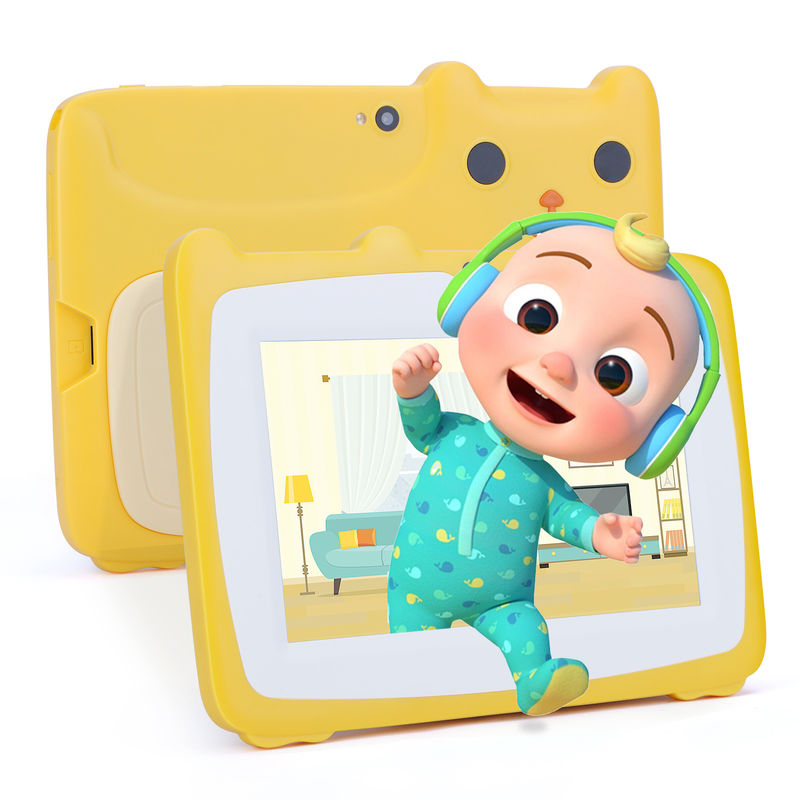 C Idea 7 Inch Kids Touch Screen Tablets Dual Camera's High Definition Scherm 2+32G Geel
