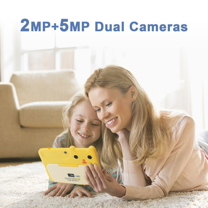 C Idea 7 Inch Kids Touch Screen Tablets Dual Camera's High Definition Scherm 2+32G Geel