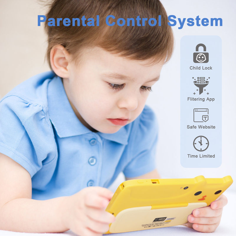C Idea 7 Inch Kids Touch Screen Tablets Dual Camera's High Definition Scherm 2+32G Geel