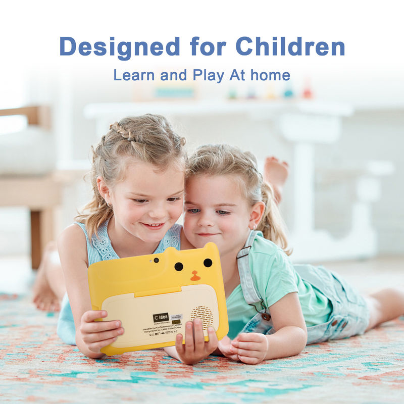 C Idea 7 Inch Kids Touch Screen Tablets Dual Camera's High Definition Scherm 2+32G Geel