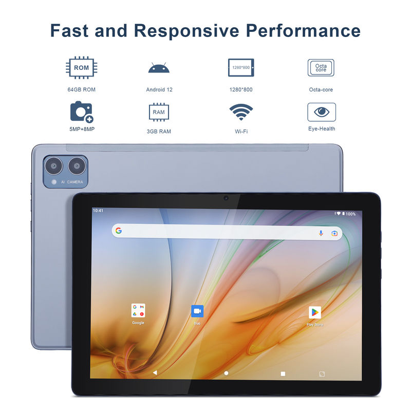 C Idea Educational Tablet For Students Android 12 Tablet 10 inch met Google Play 64 GB ROM 3 GB RAM 128 GB