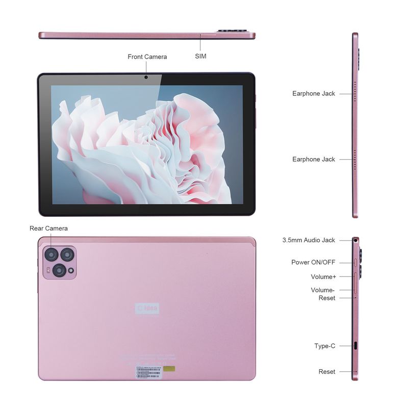 C idee 8GB RAM 10 inch Tablet PC 256GB ROM TF 256GB Uitbreidbaar 1280×800 IPS Scherm 10000mAh Batterij CM 8000plus