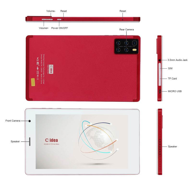 C Idea 10 inch Tablet PC Android 12 1280x800 Resolutie Responsive Touch Keyboard En Pen CM8000plus