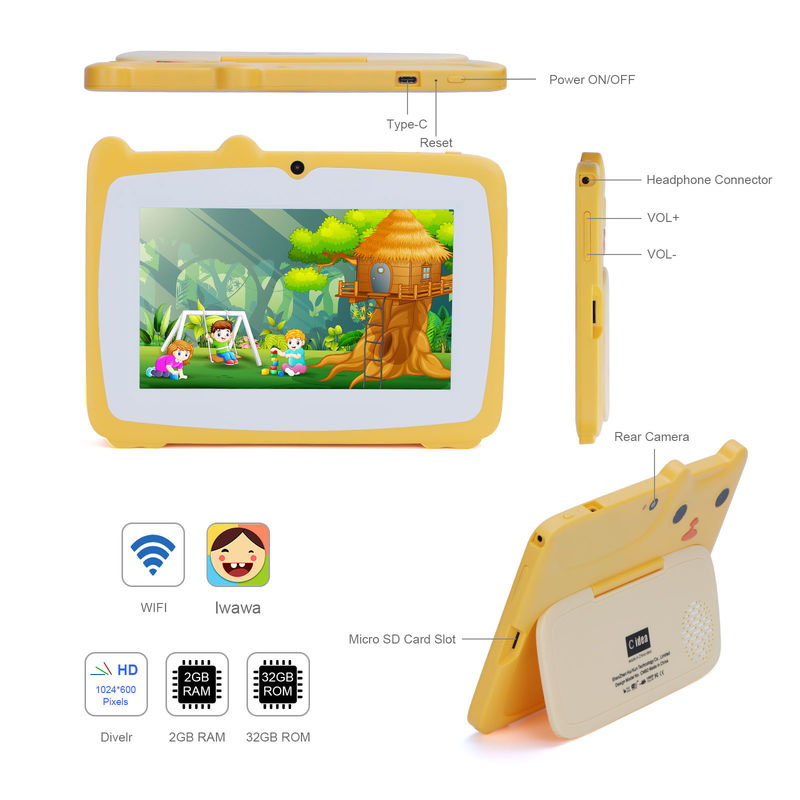 C Idea 7 inch tablet voor kinderen met proof case 2GB+32GB Google Play Tablet Kidspad CM82