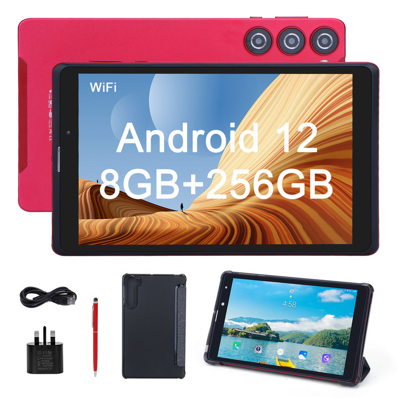 C idee Android 8 inch Tablet PC 256GB Grote opslagcapaciteit 5MP + 8MP Camera's 8000mAh Batterijduur Lezen CM835 Rood