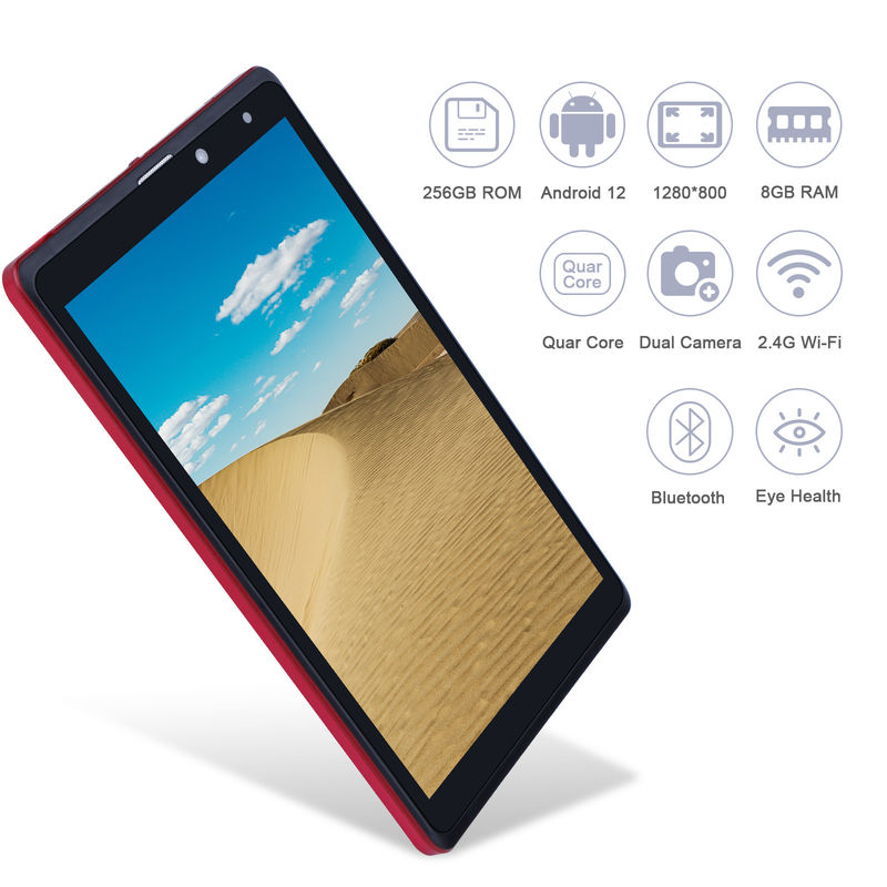C idee Android 8 inch Tablet PC 256GB Grote opslagcapaciteit 5MP + 8MP Camera's 8000mAh Batterijduur Lezen CM835 Rood
