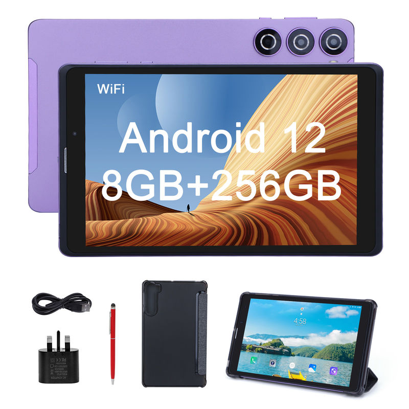C idee Android 12 Tablets Purple Draagbaar Lezen Lange levensduur van de batterij TF-kaart Uitbreidbare HD-schermtabletten met behuizing CM835