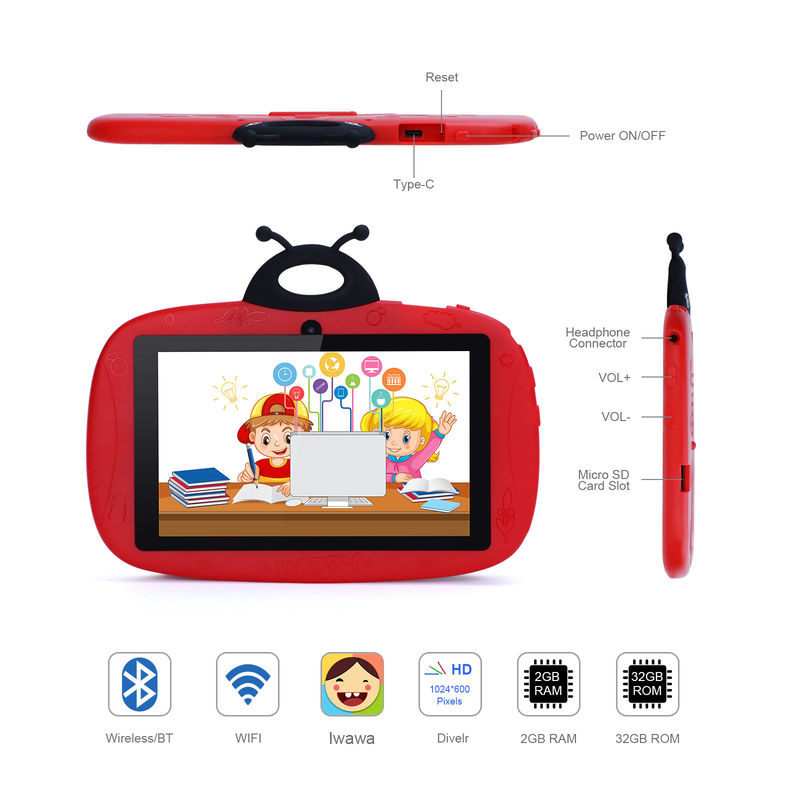 C Idea WiFi Tablet voor Kinderen 7 inch Smart Tablet PC voor Kleuters met Case CM76