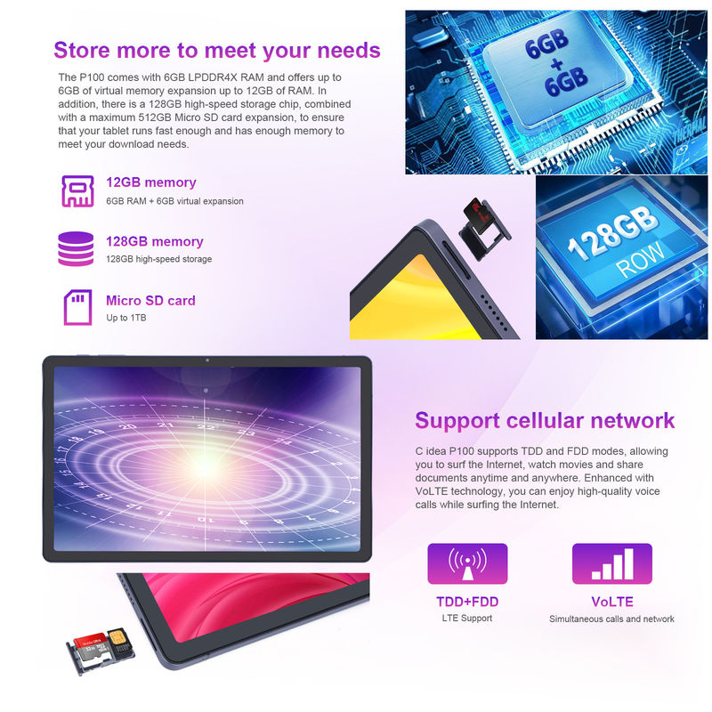C idee 10,95 inch Android 13 Tablet 12 GB RAM 128 GB ROM Model CM100