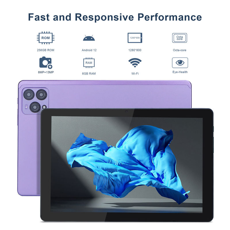 C idee 10 inch Android 12 Tablet 8GB RAM 256GB ROM Model CM8000PLUS Paars