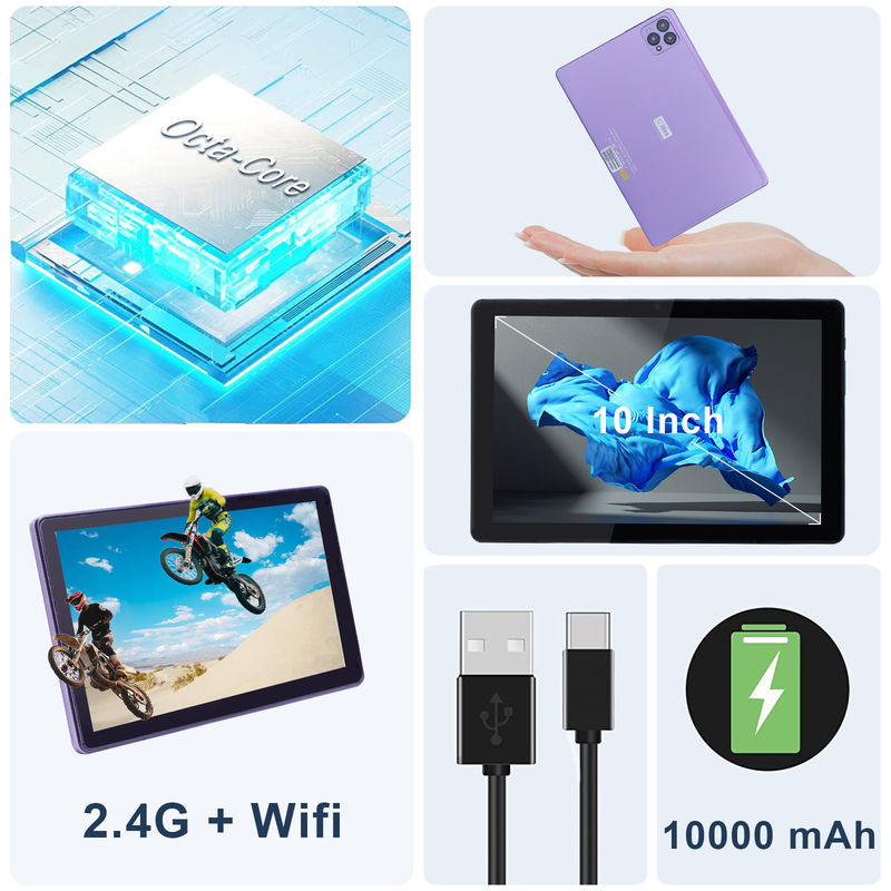 C idee 10 inch Android 12 Tablet 8GB RAM 256GB ROM Model CM8000PLUS Paars