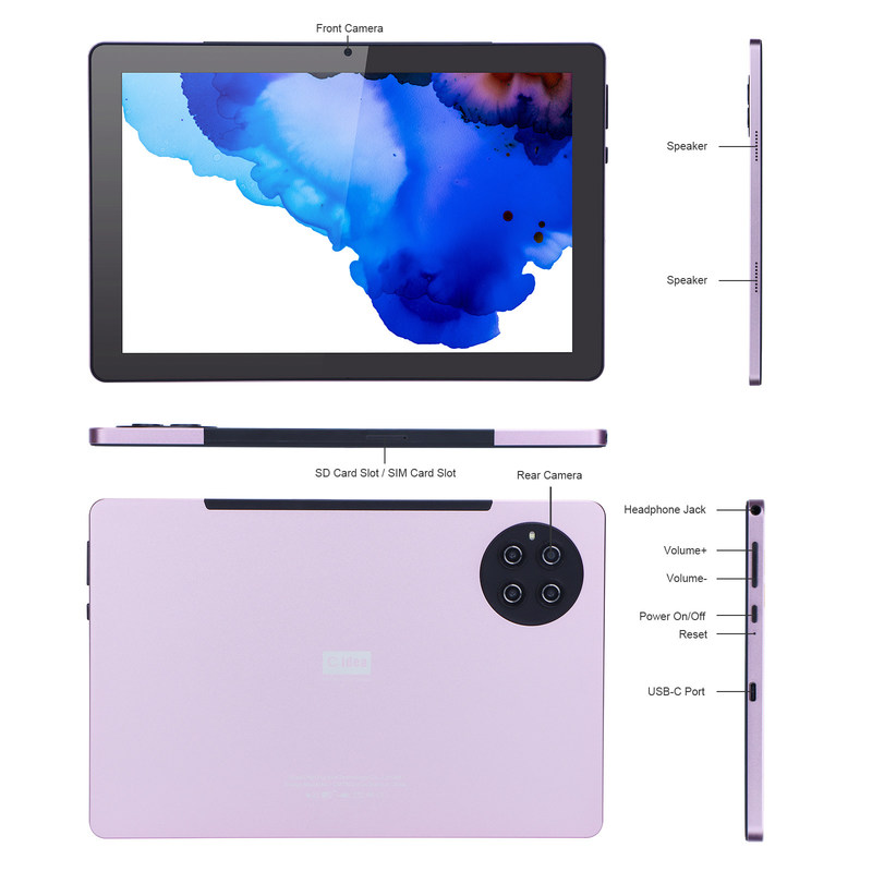 C idee 9,7 inch Android 12 Tablet 8 GB RAM 512 GB ROM Model CM7800 Roze