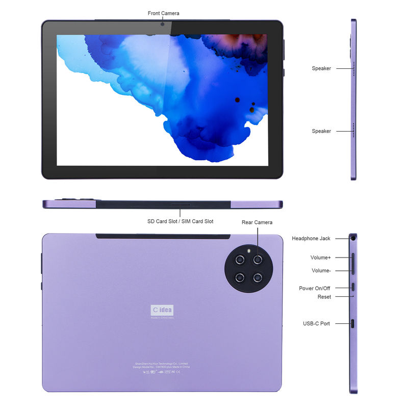 C idee 9,7 inch Android 12 Tablet 8 GB RAM 512 GB ROM Model CM7800 Paars