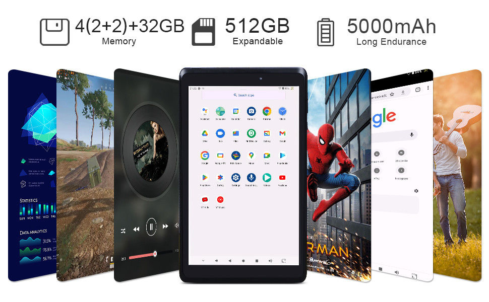 C idea Youth 8 Inch Tablet Android 13 met blauw licht scherm, WiFi, 32GB + 64GB, 800*1280 IPS incell CM826