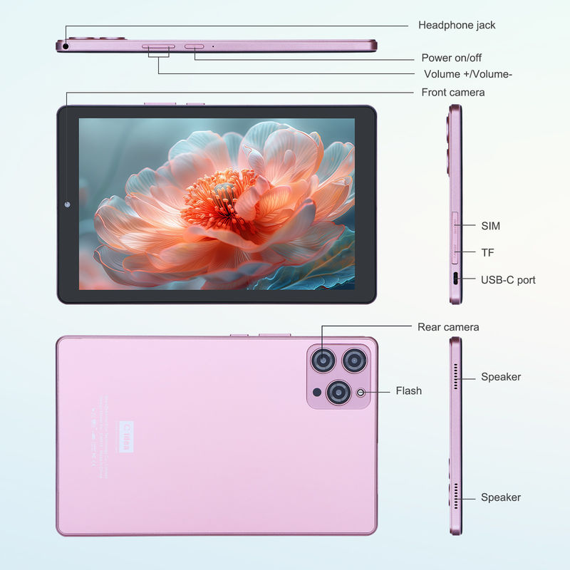 C idee 9 inch Android 12 Tablet 8GB RAM 512GB ROM 5MP+8MP Dual Camera WIFI Tablet met SIM CM915 (Roze)