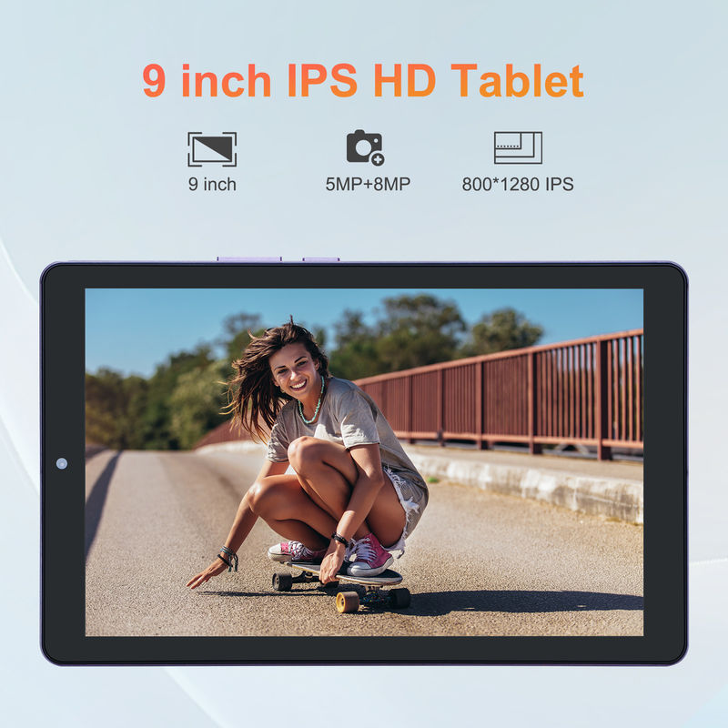 C idee 9 inch Android 12 Tablet 8GB RAM 512GB ROM 5MP + 8MP Dual Camera WIFI Tablet met SIM CM915 (Purple)