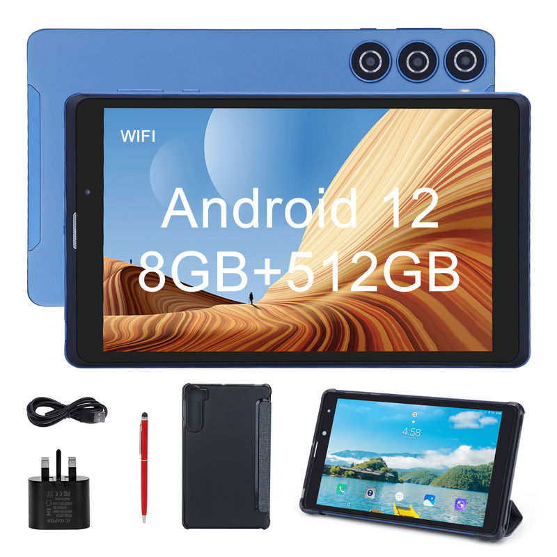C idee 8 inch Android Tablet PC Vervaardiger met Android 12 Quad Core 8GB+512GB opslag IPS HD Display CM835 ((blauw)