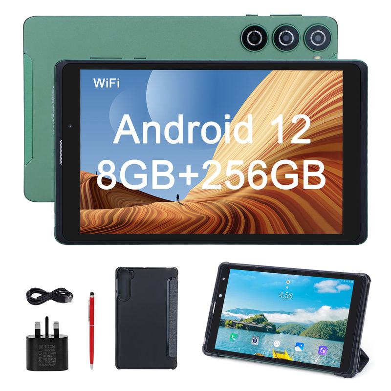 C idee 8 inch Android Tablet PC Vervaardiger met Android 12 Quad Core 8GB+512GB opslag IPS HD Display CM835 ((groen)