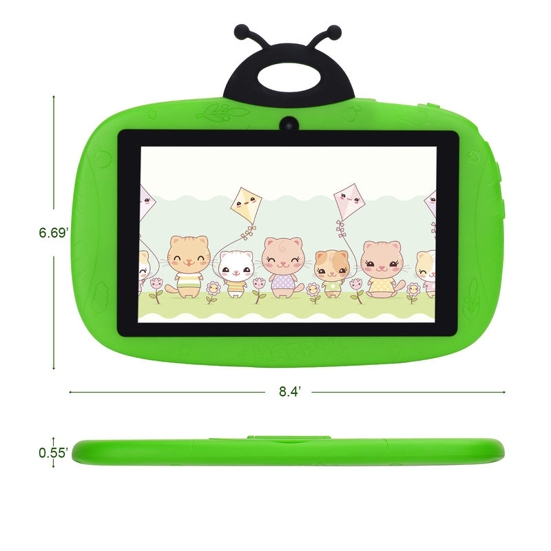 C idee Dual Camera WiFi 7 Inch Tablet PC Android Kinderen Voor Kleuters Leren 128GB met Case/Kids App CM75 (groen)