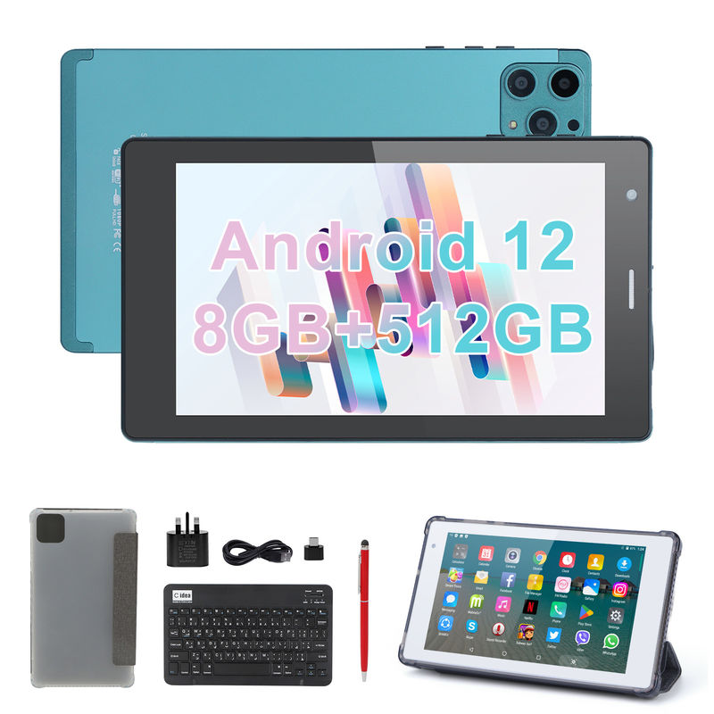 C idee 7 inch Android Smart Tablets 8+512GB Quad Core WiFi Tablet HD Touch Screen CM513 ((blauw)
