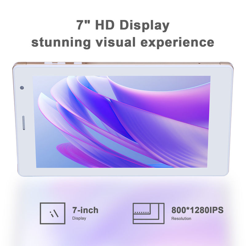 C idee 7 inch Android Smart Tablets 8+512GB Quad Core WiFi Tablet HD Touch Screen CM513 ((Goud)