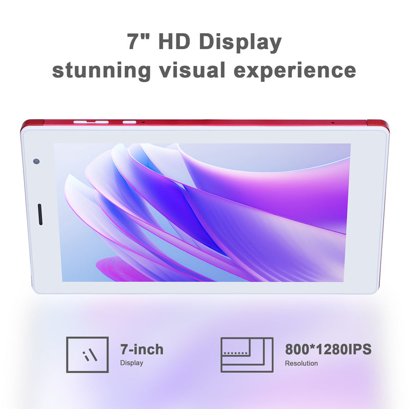 C idee 7 inch Android Smart Tablets 8+512GB Quad Core WiFi Tablet HD Touch Screen CM513 ((rood)