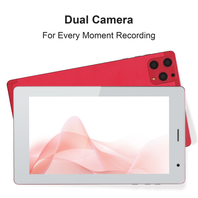 C idee 7 inch tablet pc 8GB RAM 512GB ROM Quad Core Processor Dual Camera WiFi/BT voor tieners met hoesje CM513 (rood)