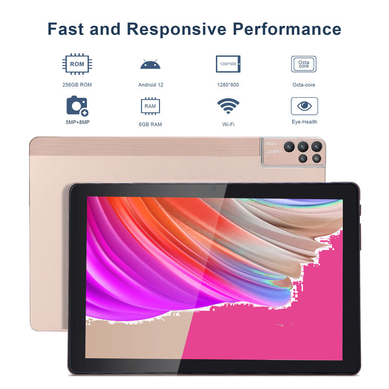 C Idea 10 Inch Tablet PC Android 12 Tablet 6GB RAM 256GB ROM 6000mAh Batterij IPS HD Touch Screen CM7000PLUS