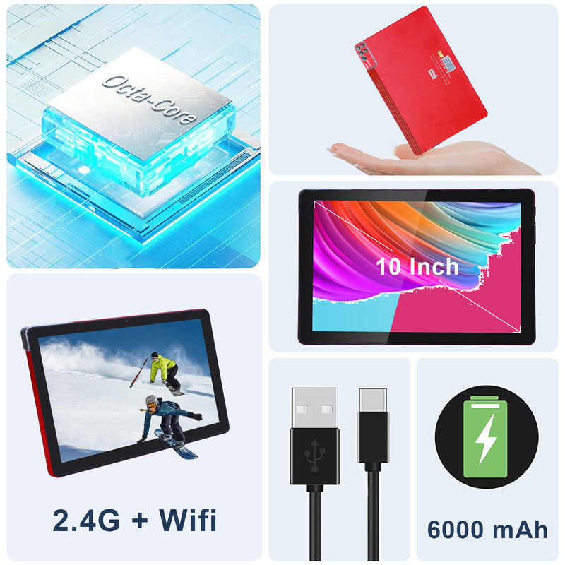C Idea 10 Inch Tablet PC Android 12 Tablet 6GB RAM 256GB ROM 6000mAh Batterij IPS HD Touch Screen CM7000PLUS