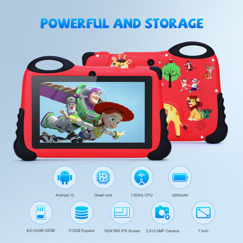 C Idea Android 13 Kids Tablet 4+32GB Educational Tablet voor studenten Dual Camera CM92