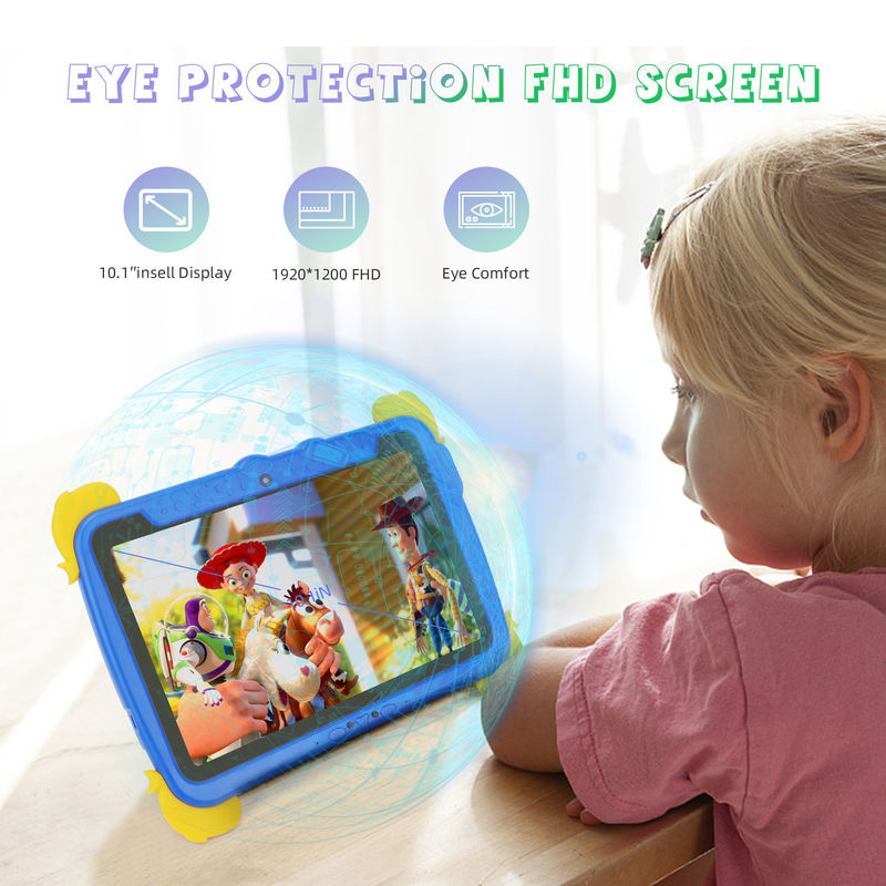 C idee Kids Tab 10.1 inch Android 12 Tablet voor Kind 4 GB RAM 64 GB ROM Oogbescherming Touchscreen P1150