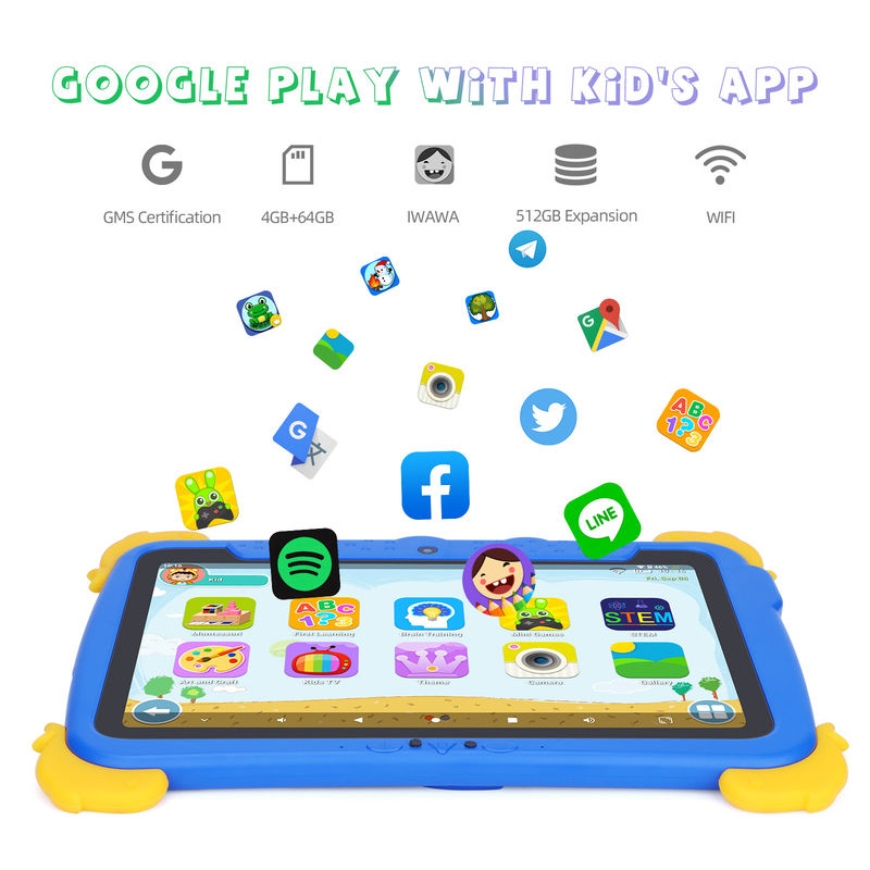 C idee Kids Tab 10.1 inch Android 12 Tablet voor Kind 4 GB RAM 64 GB ROM Oogbescherming Touchscreen P1150