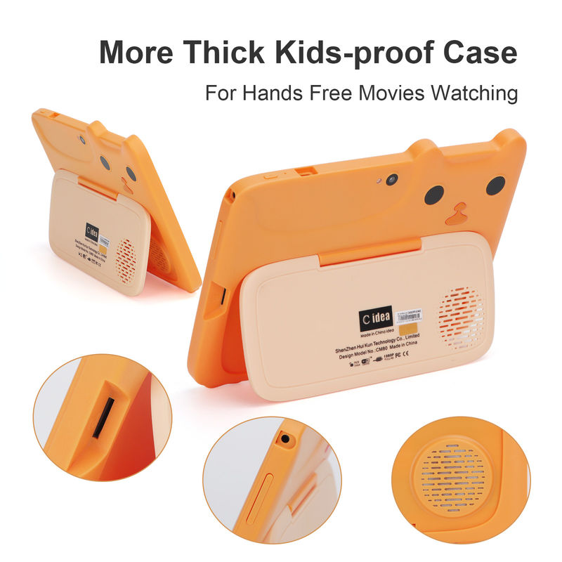 C idee 7 inch tablet kidspad met 4GB RAM + 64GB ROM HD IPS veiligheid oogbescherming voor baby CM80 oranje
