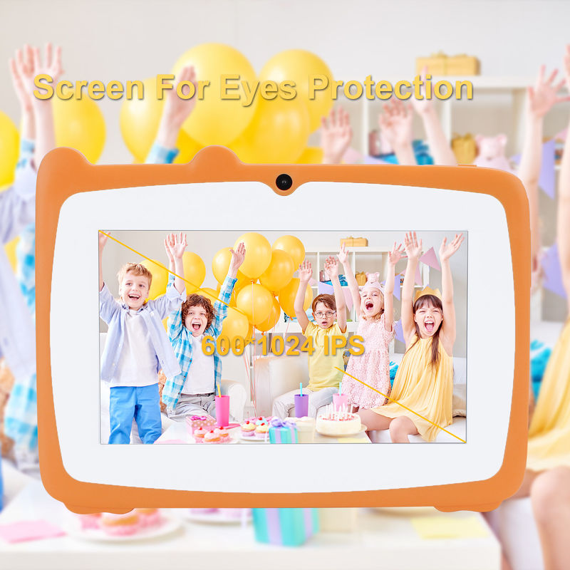 C idee 7 inch tablet kidspad met 4GB RAM + 64GB ROM HD IPS veiligheid oogbescherming voor baby CM80 oranje