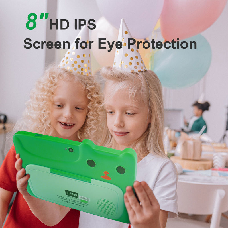 C idee Groen 7''HD Display Android 9 Kleuter Tablet Met schokbestendig hoesje 5000mAh Batterij CM80 Groen