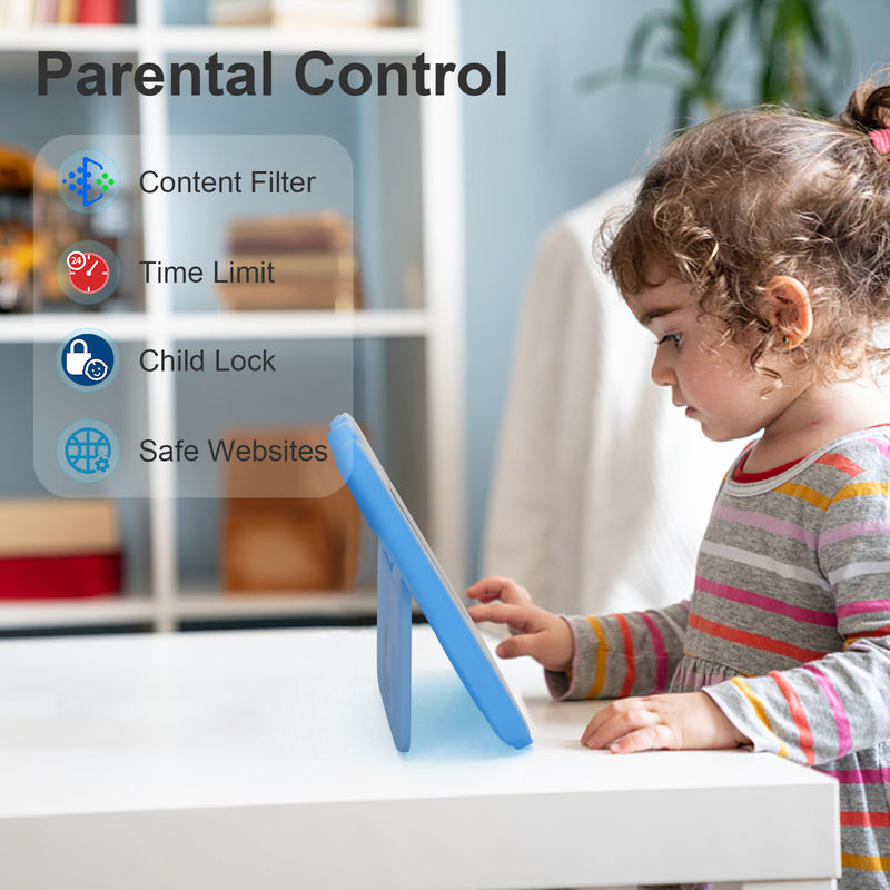 C idee Studeren Tablet Kidspad 7 inch met kindervriendelijke behuizing 4GB + 64GB Quad Core 600 X 1024 IPS CM80 Blauw