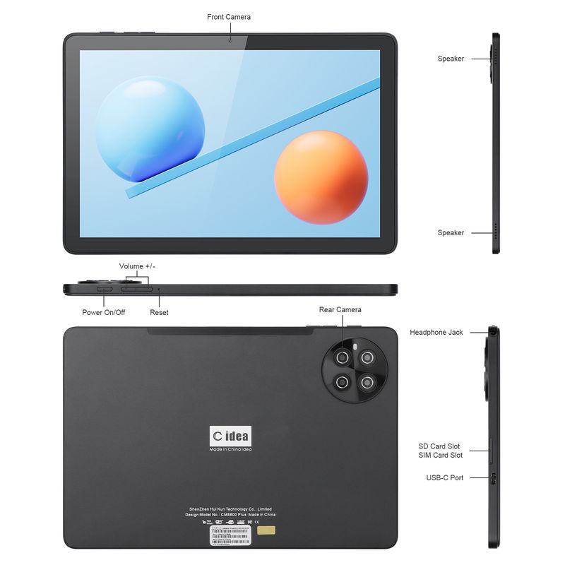 C Idea 512 GB opslag 5G WiFi Trouch Screen 10.1 inch Tablet Met SIM Voor school CM8800plus