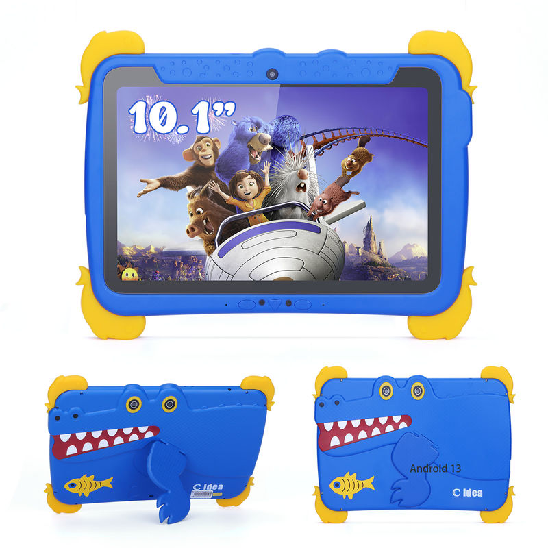 C idee Kids Tab 10.1 inch Android 13 Tablet voor Kind 4GB RAM 64GB ROM Oogbescherming Touchscreen voor kinderen 3-8 jaar