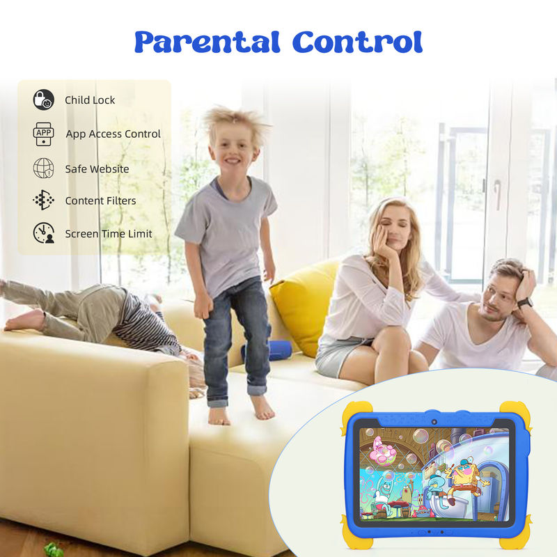 C idee Kids Tab 10.1 inch Android 13 Tablet voor Kind 4GB RAM 64GB ROM Oogbescherming Touchscreen voor kinderen 3-8 jaar
