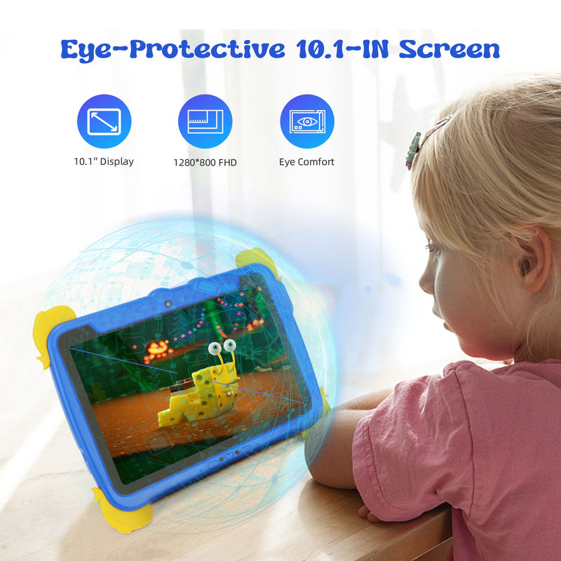 C idee Kids Tab 10.1 inch Android 13 Tablet voor Kind 4GB RAM 64GB ROM Oogbescherming Touchscreen voor kinderen 3-8 jaar