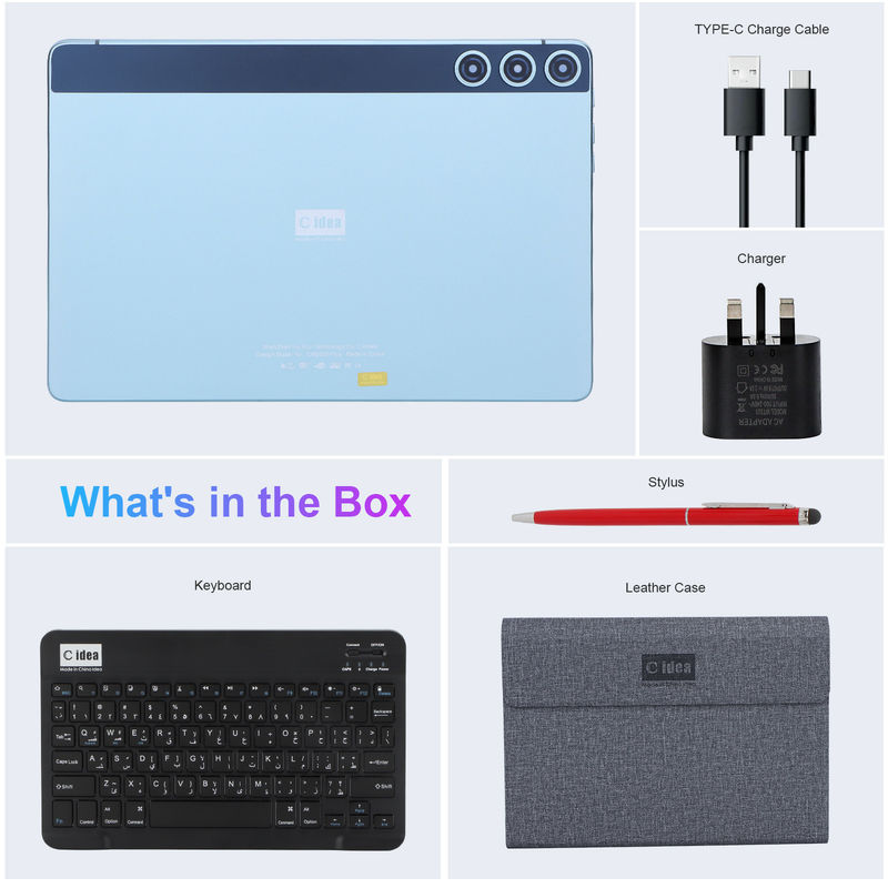 C Idea 10.1 inch touchscreen tablets met 8GB 512GB ROM en SIM ondersteuning voor onderwijs leren