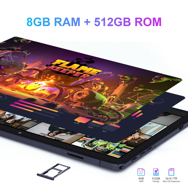 C idee Android Tablet 10,1 inch Dual Camera 8GB RAM 512GB WIFI 5G Tablet met toetsenbord muis SIM ondersteuning voor school