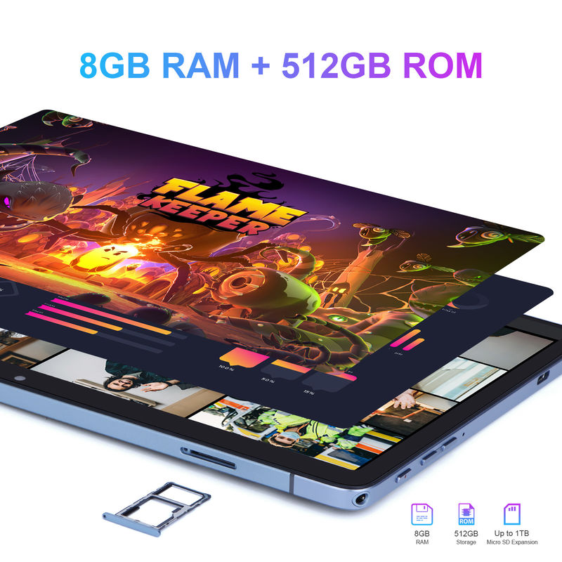 C idee Android Tablet WIFI 5G Tablet 10,1 inch Dual Camera 8GB RAM 512GB met toetsenbord muis SIM-ondersteuning voor student