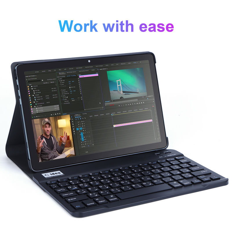 C idee 10.1 inch Smart Tablet 10000mAh Battery 8GB+512GB met Bluetooth Keyboard en SIM Support voor onderwijs Leer