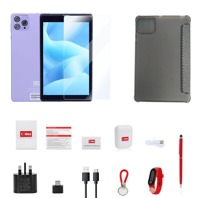 C Idea Portable 8 In Android Tablet PC 8 GB RAM 512 GB Android 12 Tablet IPS HD Display Quad Core CM818-Purple
