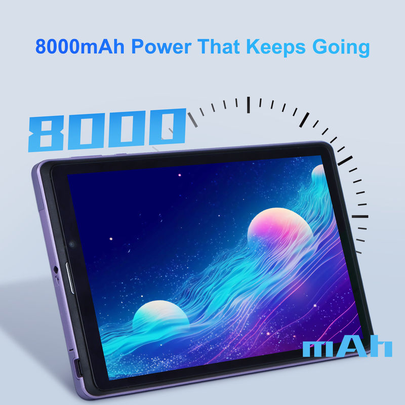 C Idea Portable 8 In Android Tablet PC 8 GB RAM 512 GB Android 12 Tablet IPS HD Display Quad Core CM818-Purple