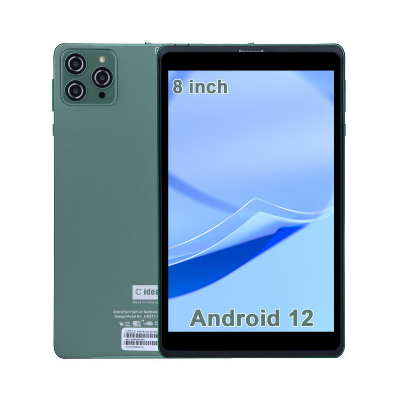 C idee 8 inch Android Tablet PC Met Android 12 OS Quad Core CPU 8GB RAM 512GB opslag IPS HD Display CM818-groen