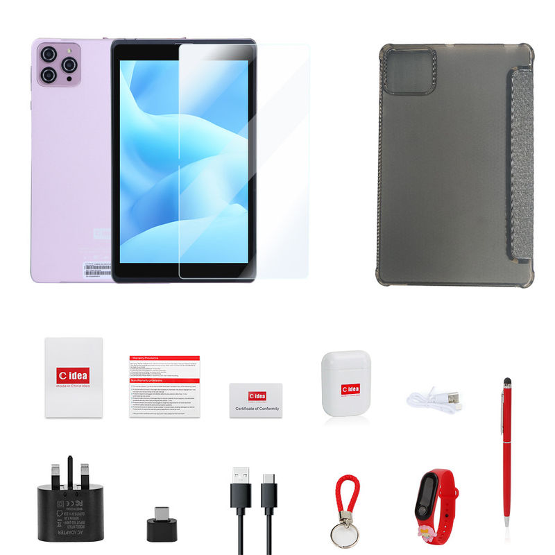 C idee 8 inch Android 12 Tablet 8000mAh Batterij 5+8MP Camera 8GB RAM 512GB ROM voor Onderwijs Leer CM818-roze