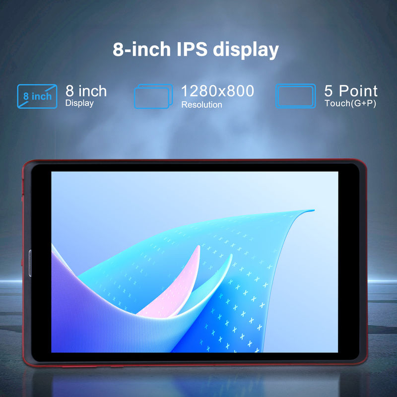 C idee 8 inch Android 12 Tablet 8GB RAM 512GB ROM 8000mAh Battery 5+8MP Camera voor studenten met SIM-ondersteuning CM818-rood