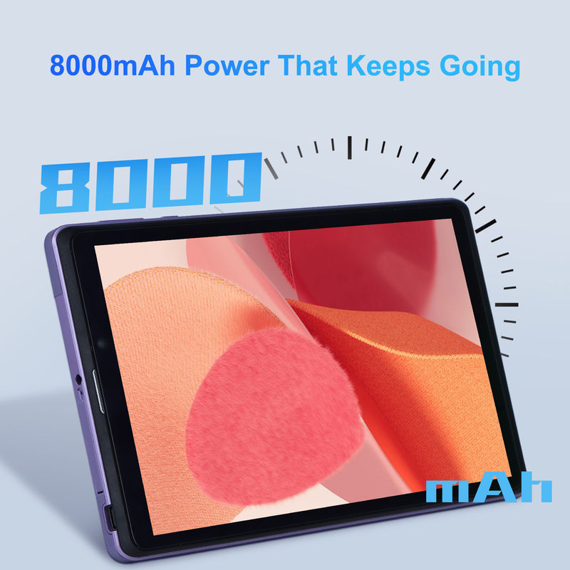 C Idea Portable 8 In Android Tablet PC 8 GB RAM 512 GB Android 12 Tablet IPS HD Display Quad Core CM818-Purple